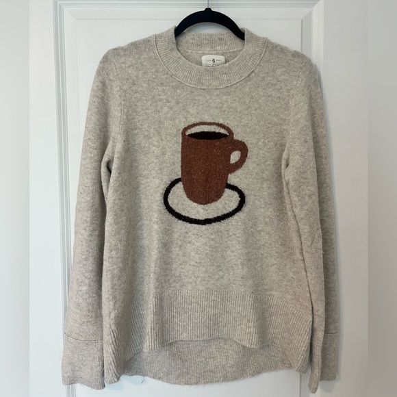 Loft Lou & Grey Coffee Sweater size Small - Picture 3 of 7
